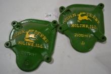 Pair of John Deere No. 5 Gear Box Covers for Sickle Bar Mower