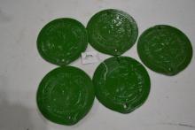Set of 5 John Deere Planter Lids; No Brackets