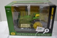 Ertl Precision Key Series No. 9 John Deere 2510 1/16 Scale Tractor and 50 Mower; NIB