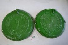 Pair of John Deere Cast Iron Planter Lids