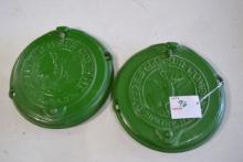 Pair of John Deere Cast Iron Planter Lids