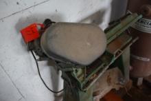 Horizontal Electric Hacksaw on Roller Stand