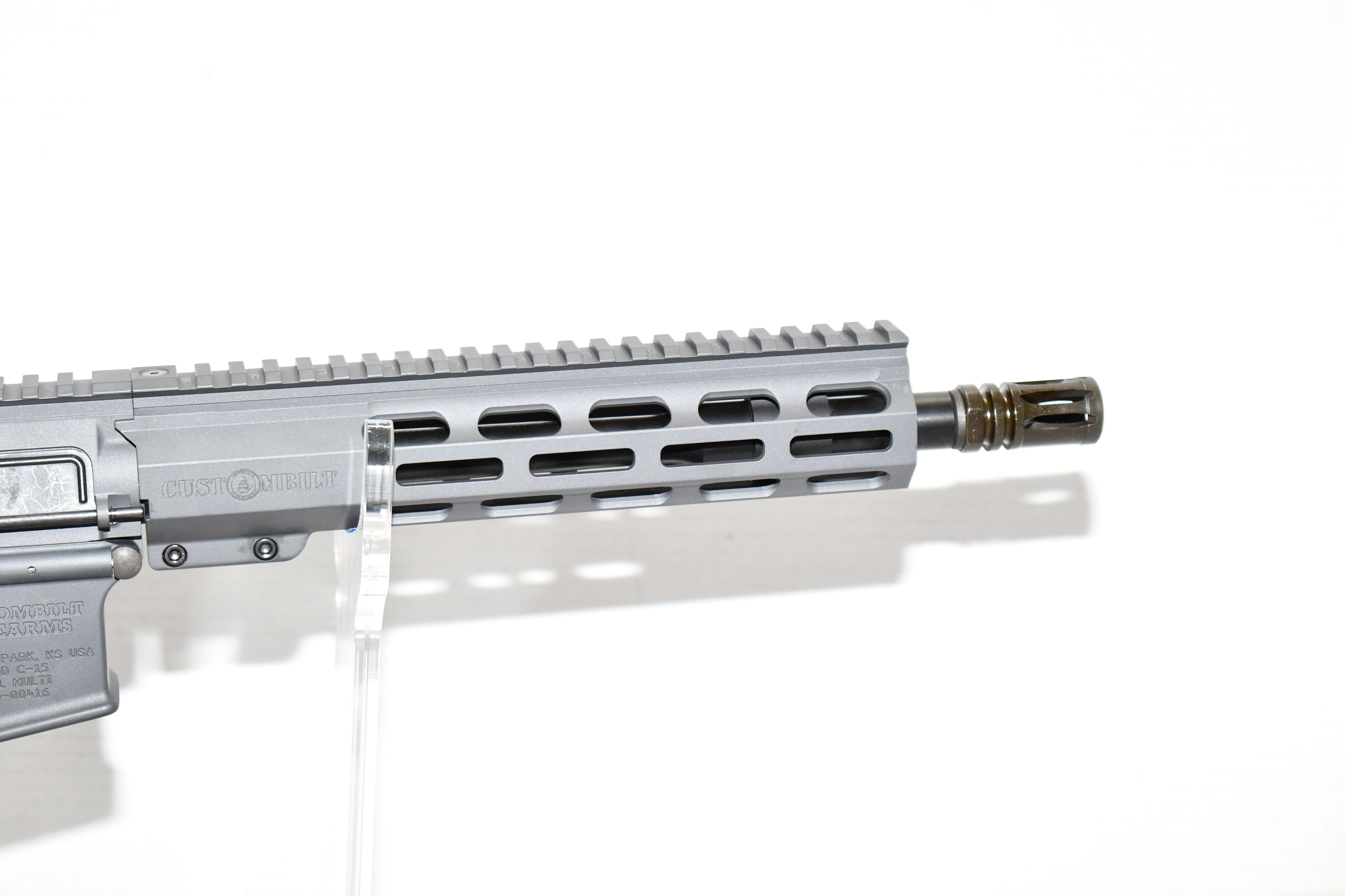 Custombilt Firearms Model C-15 5.56mm Cal. Semi-Auto Pistol w/12" BBL with Flash Hider, Adj. Arm Bra