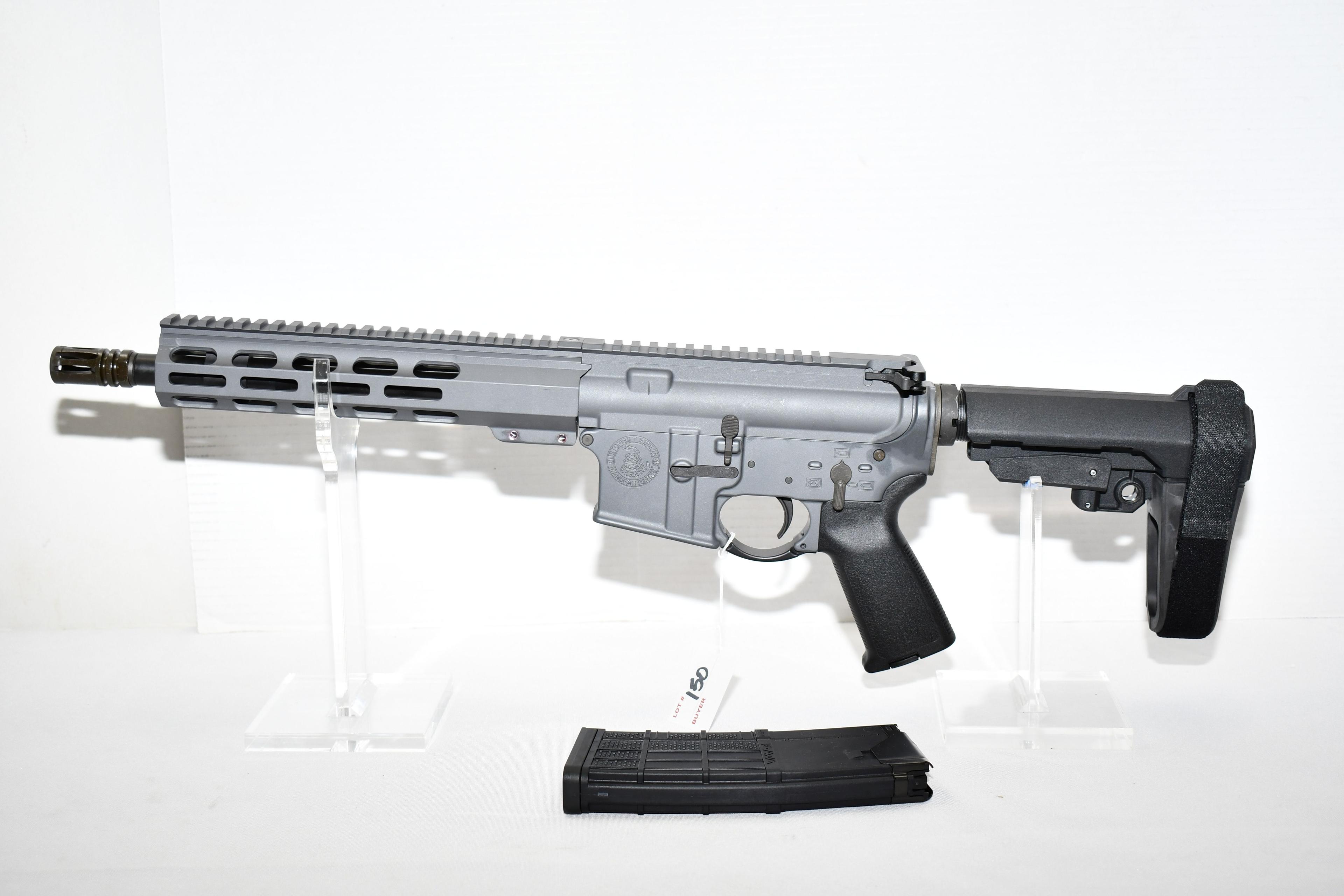 Custombilt Firearms Model C-15 5.56mm Cal. Semi-Auto Pistol w/12" BBL with Flash Hider, Adj. Arm Bra