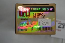 1 Box - Hornady Critical Defense .38 SPL 110 gr.; 25 Rds./Box