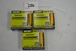 3 Boxes - Huntego Cleanshot 20 Ga. Bore Cleaner; 4 per Box; 3xBID