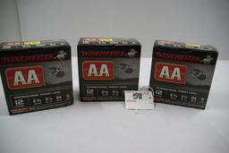 3 Boxes - Winchester AA 12 Ga. 2-3/4" 9-Shot Target Loads; 25 Rds./Box; 3xBID