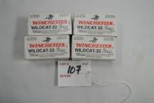 4 Boxes - Winchester Wildcat .22LR HV; 50 Rds./Box; 4xBID