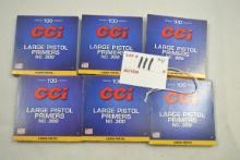 6 Boxes - CCI Large Pistol Primers No. 300; 100 Primers/Box; 6xBID