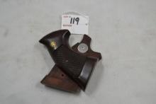 Set of Factory S&W K or L Frame Walnut Checkered Grips