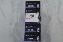 5 Boxes - Federal Power Shok .223 Rem. 64 gr. SP; 20 Rds./Box; 5xBID