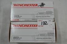 2 Boxes - Winchester .223 Rem. 45 gr. JHP; 40 Rds./Box; 2xBID