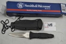 Smith & Wesson Boot Knife w/Sheath Model SWHRT3; 7" OAL, 3-3/4" Blade; NIB