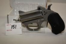 Bond Arms Honey-B 9mm Cal. Break Open Single Action Double BBL SS Derringer w/Original Box and Manua