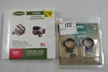 2 - Pair of Weaver 1" Scope Rings including .22 Grooved Receiver and Weaver-Style Rail; New; 2xBID