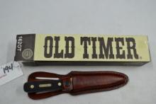 Schrade Old Timer 1620T Knife w/Leather Sheath; 7-3/4" OAL, 3-3/4" Blade