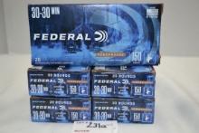 5 Boxes - Federal .30-30 Win. Cal. 150 gr. JSP FN; 20 Rds./Box; 5xBID