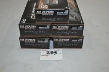 5 Boxes - CCI Blazer 9mm 124 gr. Brass FMJ; 50 Rds./Box; 5xBID