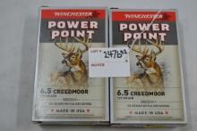 2 Boxes - Winchester Power Point 6.5 Creedmoor 129 gr.; 20 Rds./Box; 2xBID