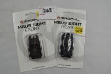 2 - Magpul Flip Up Sights for Flat Top Receivers and Tactical Rail; 2xBID