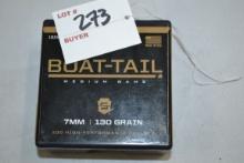 Speer Boat-Tail 7mm 130 Gr. BTSP Bullets; 100 Rds.