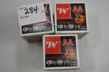 3 Boxes - Winchester AA .410 Supersport Target Load 2-1/2" Cham. No. 7-1/2; 25 Rds./Box; 3xBID