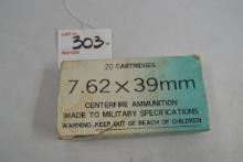 Chinese 7.62x39mm Steel Case; 20 Rds.