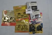 6 Pair - 1" Scope Rings including 5-Tasco and 1-Qwik-Site; 6xBID