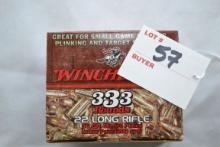 1 Box - Winchester .22 LR 36 gr. HP; 333 Rds./Box