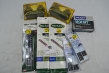 1 Lot of Weaver Accessories including 3 - Scope Mount Base Plates and 3 Sets - 1" Scope Rings