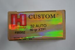 1 Box - Hornady .32 Auto 60 gr. XTP; 25 Rds./Box