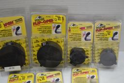 1 Lot of Assorted Butler Creek Flip Open Scope Covers in Various Sizes