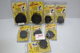 1 Lot of Assorted Butler Creek Flip Open Scope Covers in Various Sizes