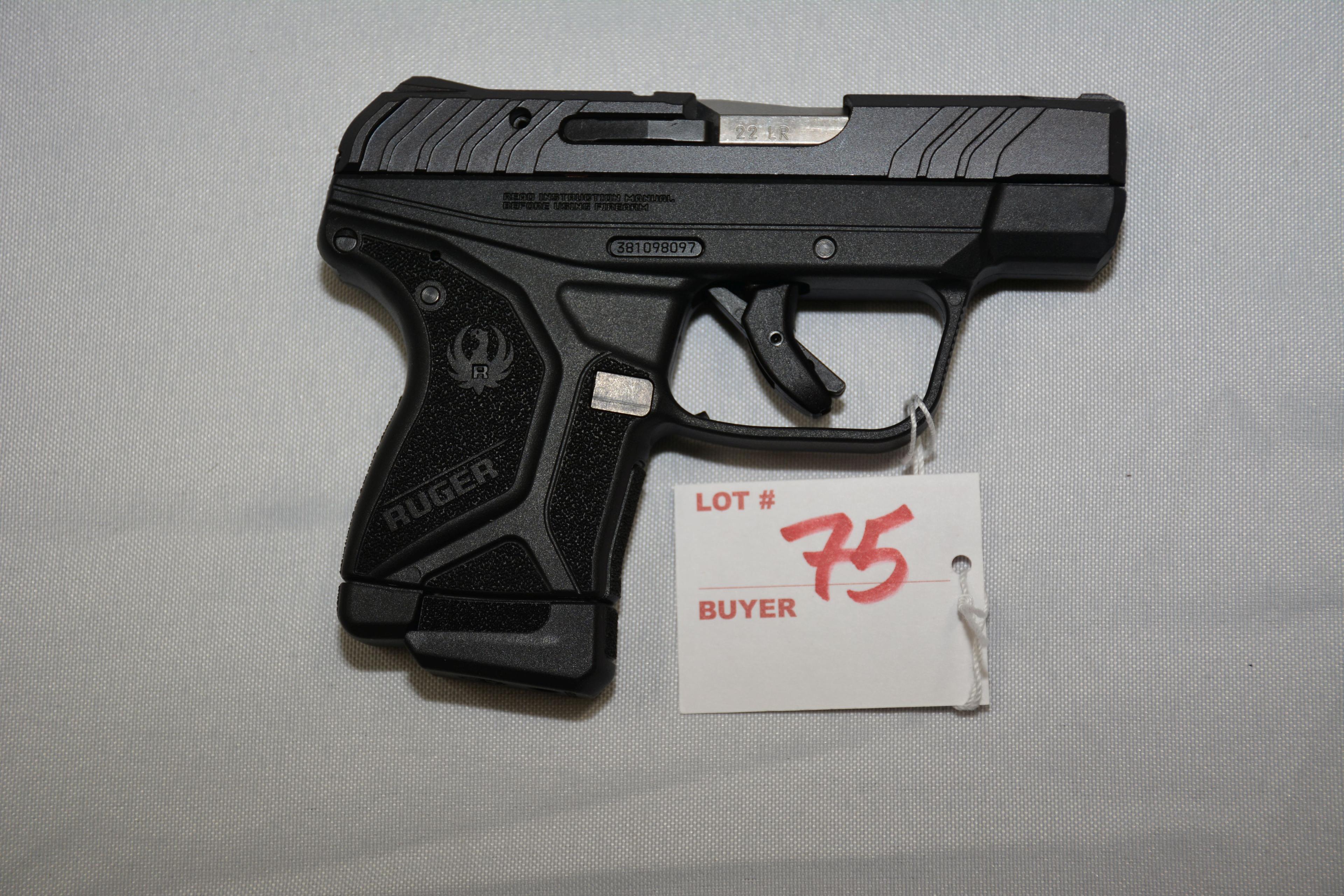 Ruger LCPII .22 LR Cal. Semi-Auto Pistol w/Magazine, Factory Holster, Box, and Owner's Manual; SN 38
