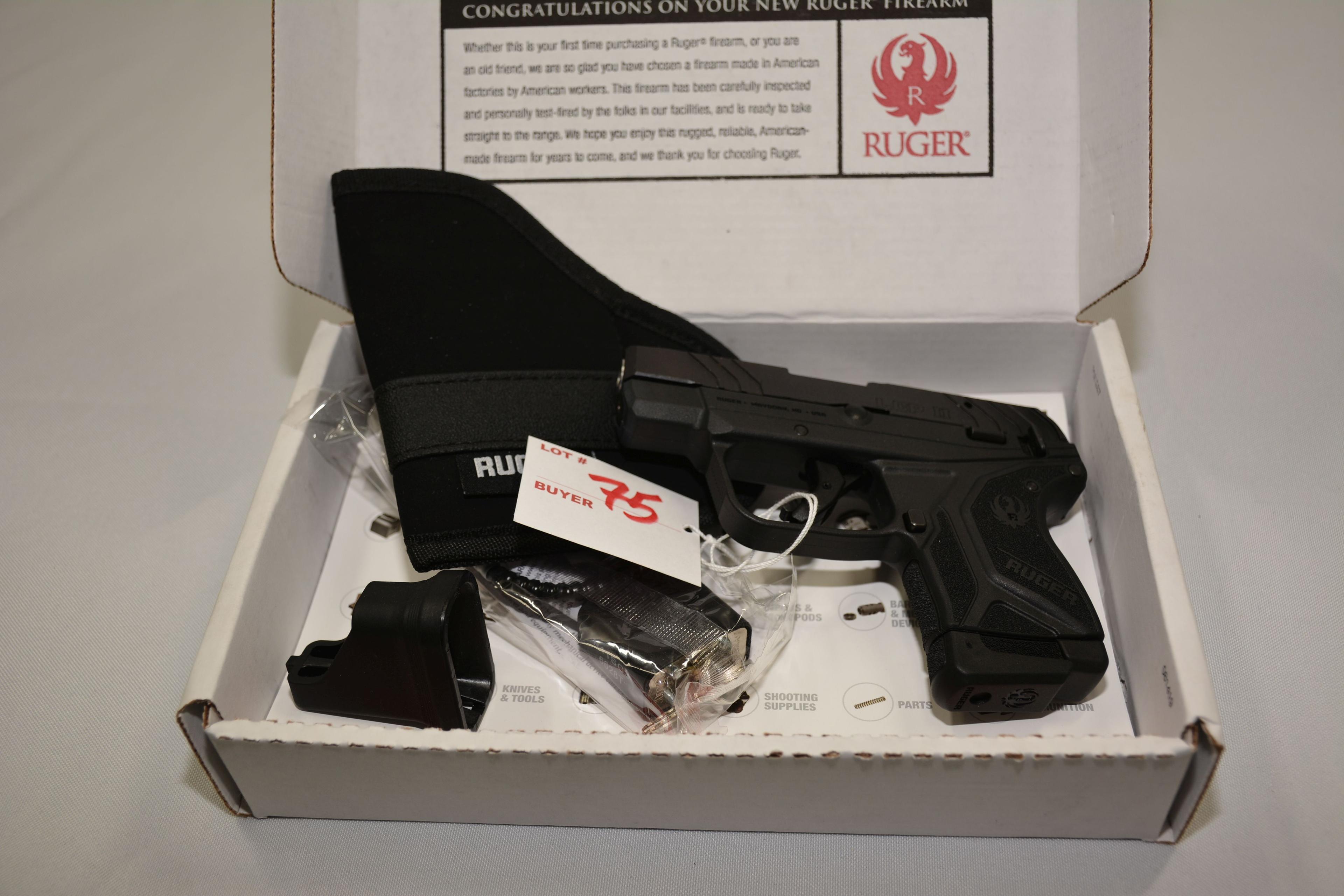 Ruger LCPII .22 LR Cal. Semi-Auto Pistol w/Magazine, Factory Holster, Box, and Owner's Manual; SN 38