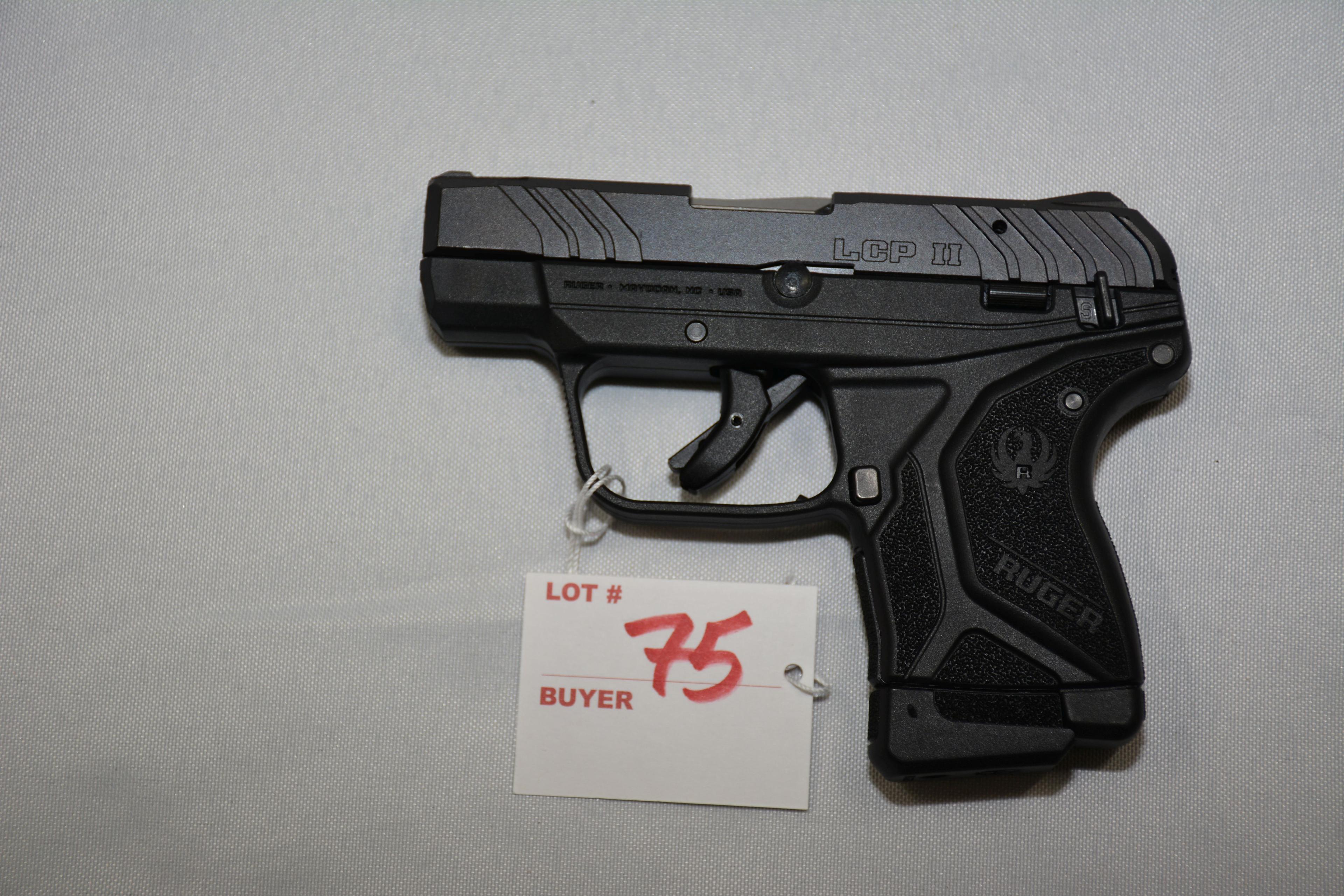 Ruger LCPII .22 LR Cal. Semi-Auto Pistol w/Magazine, Factory Holster, Box, and Owner's Manual; SN 38