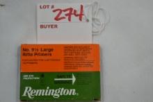 Remington No. 9-1/2 Large Rifle Primers; 100 Primers