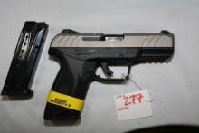 Ruger Security-9 9mm Cal. Semi-Auto Pistol w/SS Slide, Forward Tactical Rail, 2-15 Rd. Magazines; SN