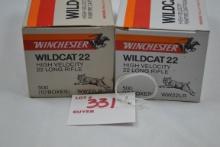 2 Boxes - Winchester Wildcat .22 LR High Velocity; 500 Rds./Box; 2xBID