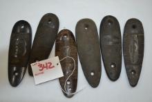 1 Lot of 6 Miscellaneous Butt Plates including Ted Williams, Interarms, Baikal