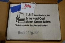 E&E Extra Hard Cast 9mm 147 gr. FP Bullets; Approx. 500 Rds.