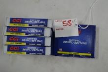 5 Boxes - CCI .38 SPL/.357 Mag. Shotshells; 10 Rds./Box; 5xBID