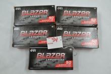 5 Boxes - CCI Blazer .38 SPL+P 125 gr. JHP; 50 Rds./Box; 5xBID