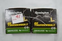 2 Boxes - Remington Thunderbolt .22 LR 40 gr. Cartridges; 525 Rds./Box; 2xBID