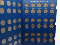 Whitman Lincoln Cent Album 1909-40, 87 Coins avg circ, NO 09S VDB, 09S, 14D. 1931S G+