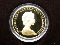 $100 Canada Gold Elizabeth II 22 Karat 15.551 grams (1/2 Troy oz.)