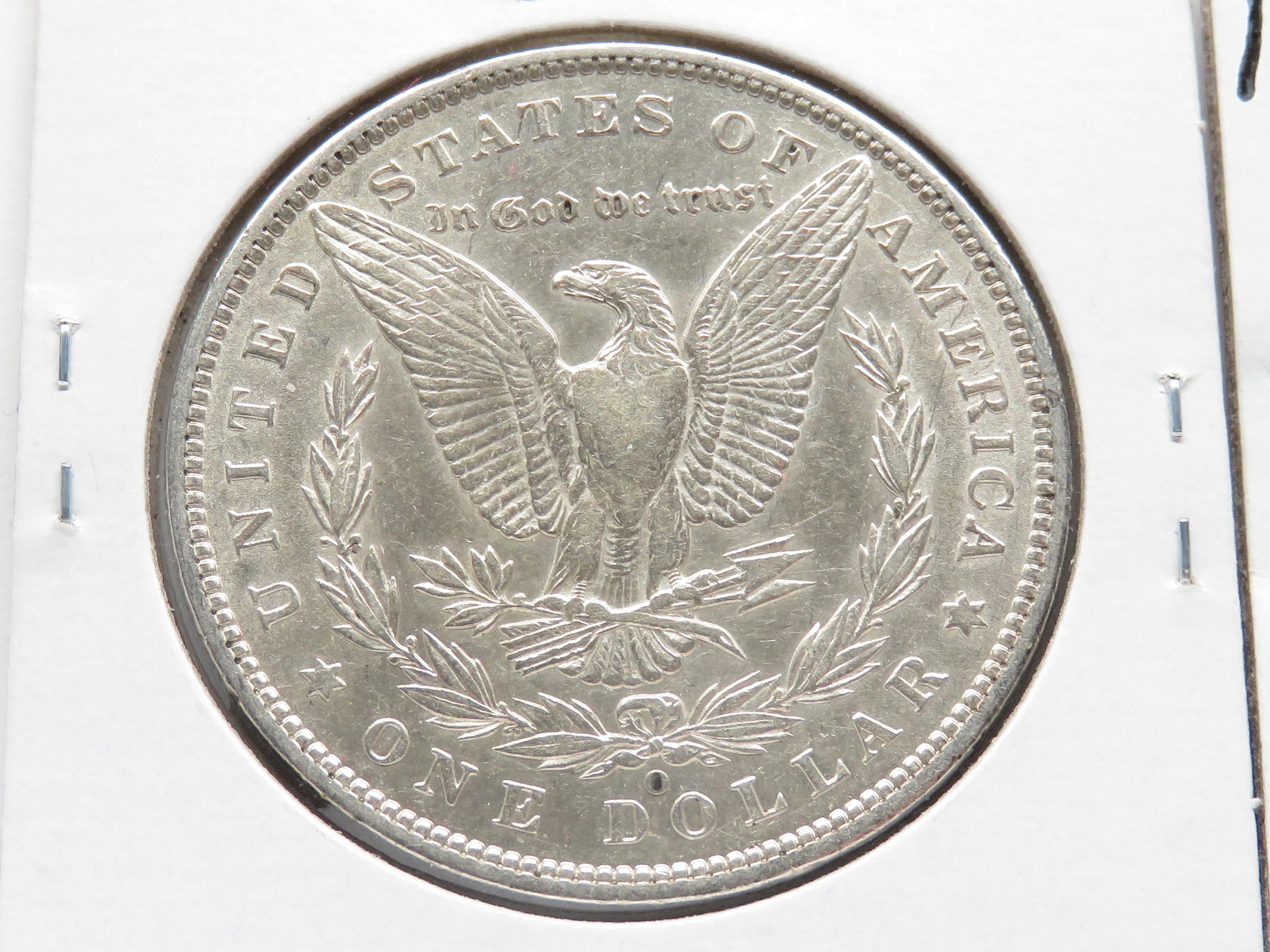 2 Morgan $: 1888-O AU clea, 1890 EF ?scrs clea