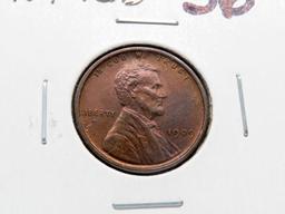 2 Lincoln Wheat Cents: 1909 VDB BU RB, 1934D Unc