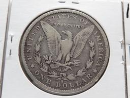 3 Morgan $: 1881 VG, 1882-O VG, 1883 F details problems