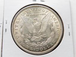 2 Morgan $: 1900-O AU, 1921 Unc few scrs